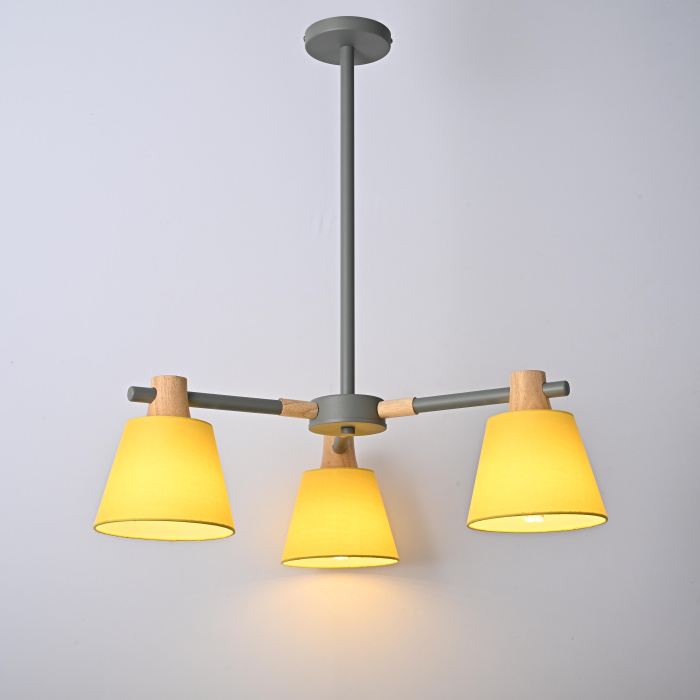 Потолочная люстра на штанге NATURA A YELLOW 3 ImperiumLoft