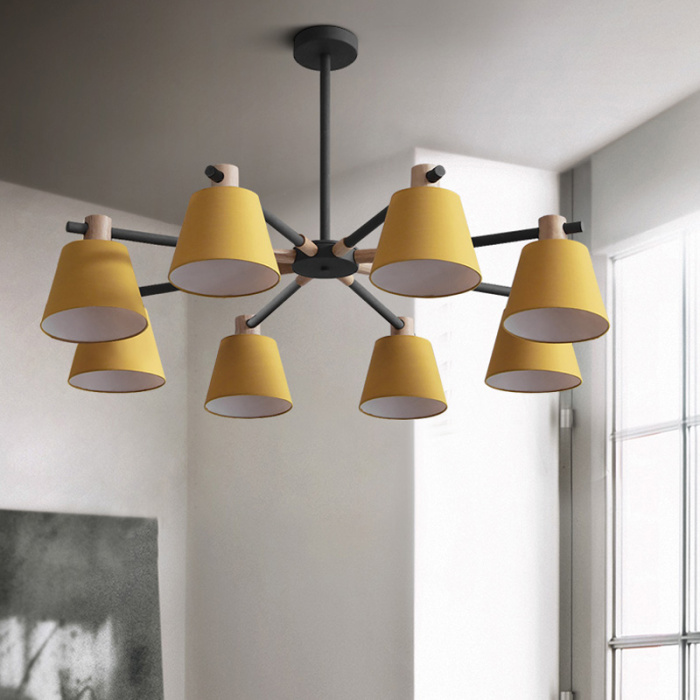 Потолочная люстра на штанге NATURA A YELLOW 3 ImperiumLoft