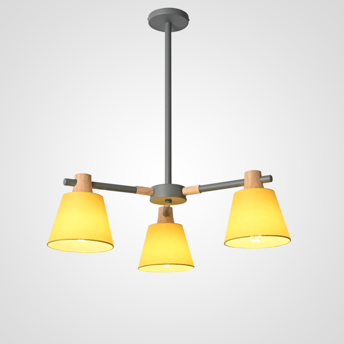 Потолочная люстра на штанге NATURA A YELLOW 3 ImperiumLoft