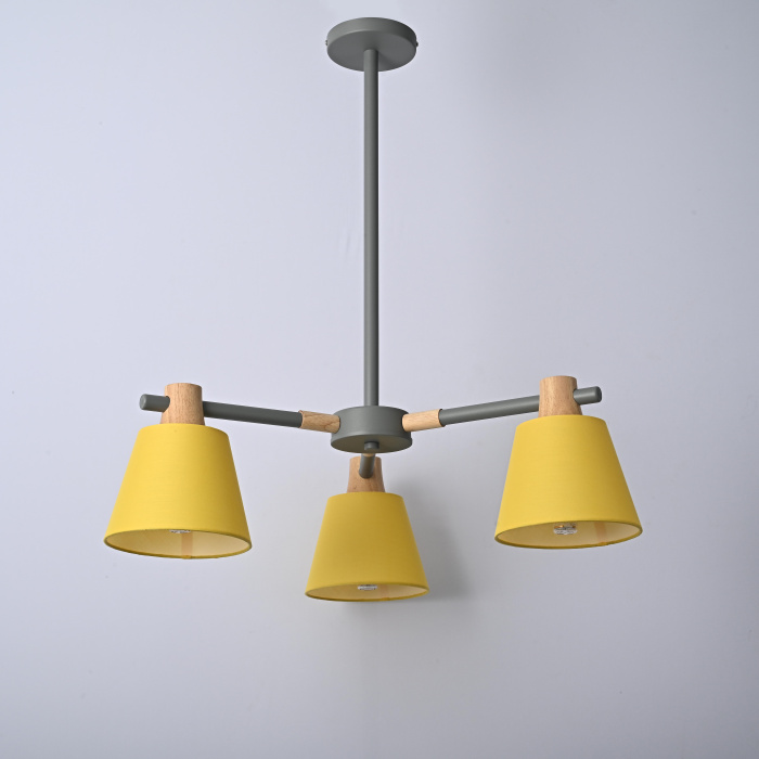 Потолочная люстра на штанге NATURA A YELLOW 3 ImperiumLoft