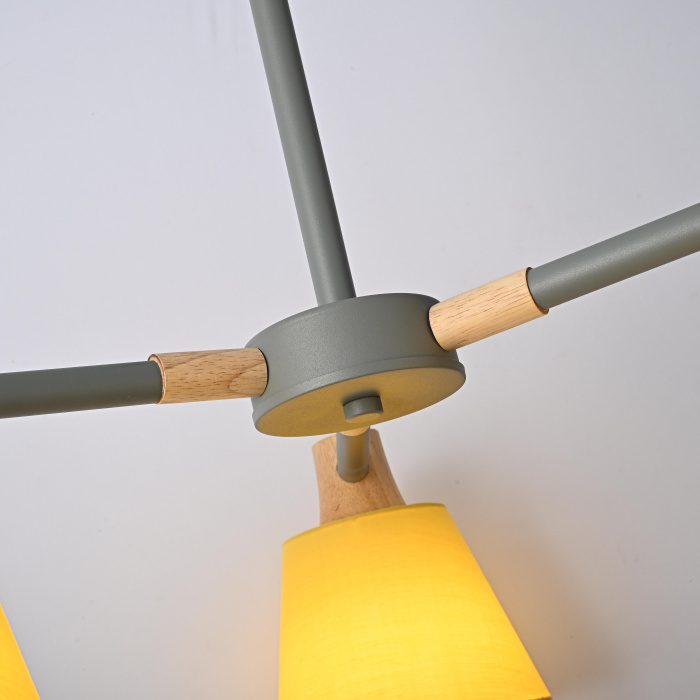 Потолочная люстра на штанге NATURA A YELLOW 3 ImperiumLoft