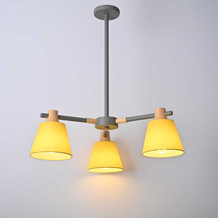 Потолочная люстра на штанге NATURA A YELLOW 3 ImperiumLoft