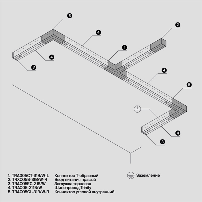 Коннектор угловой внутренний Trinity черный Maytoni TRA005CL-31B-R