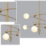 Люстра на штанге Delight Collection Globe Mobile 10215P/5 brass