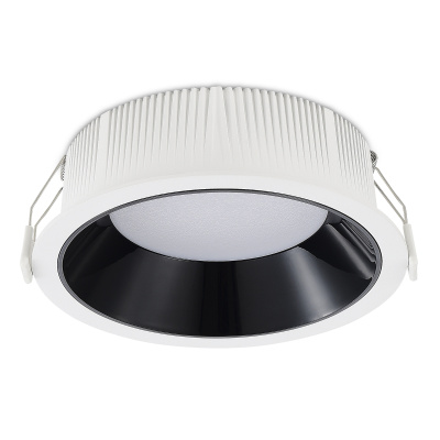 Светильник встраиваемый Черный LED 1*18W 3000K 1 620Lm Ra80 120° IP20 D160xH60 100-240V ST755.438.18