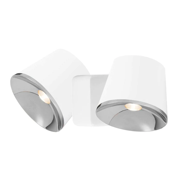 Бра Leds C4 DRONE Double White Silver