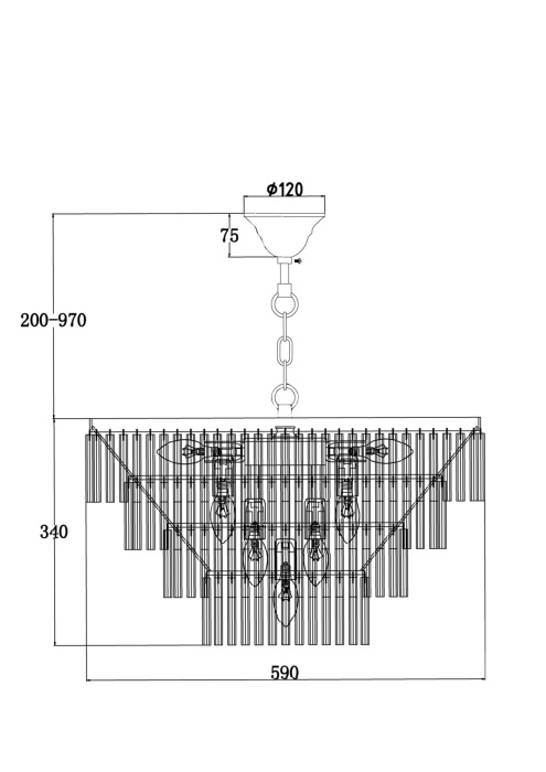 Подвесной светильник Maytoni Colonne MOD093PL-13BS