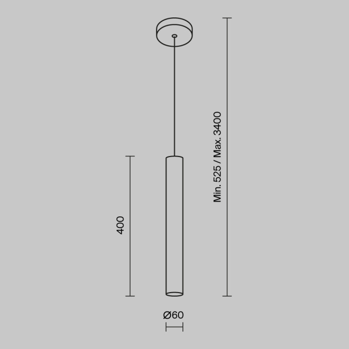 Подвесной светильник Maytoni Pro focus MOD161PL-01G1