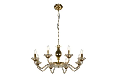 Подвесная люстра iLamp Flo YT2049-8 Золото+Коньяк