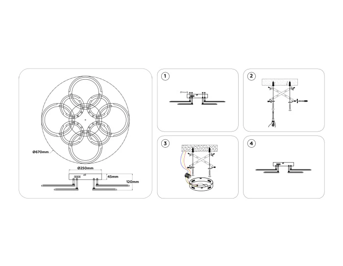 Светильник светодиодный потолочный AMBRELLA light FA8945