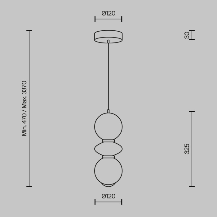 Подвесной светильник Maytoni Brosche MOD362PL-L10GR3K