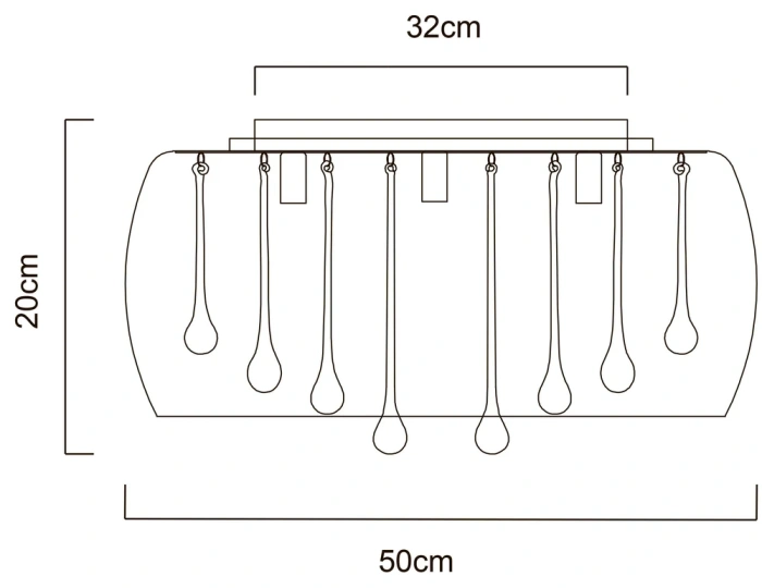 Люстра потолочная Arte Lamp LACRIMA A8145PL-9CC