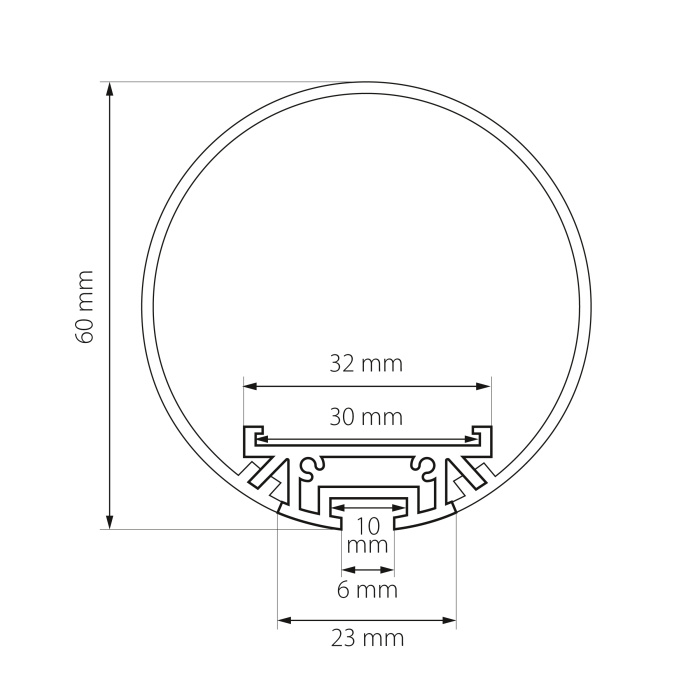 Профиль с круглым рассеивателем Profiled Lightstar 419301