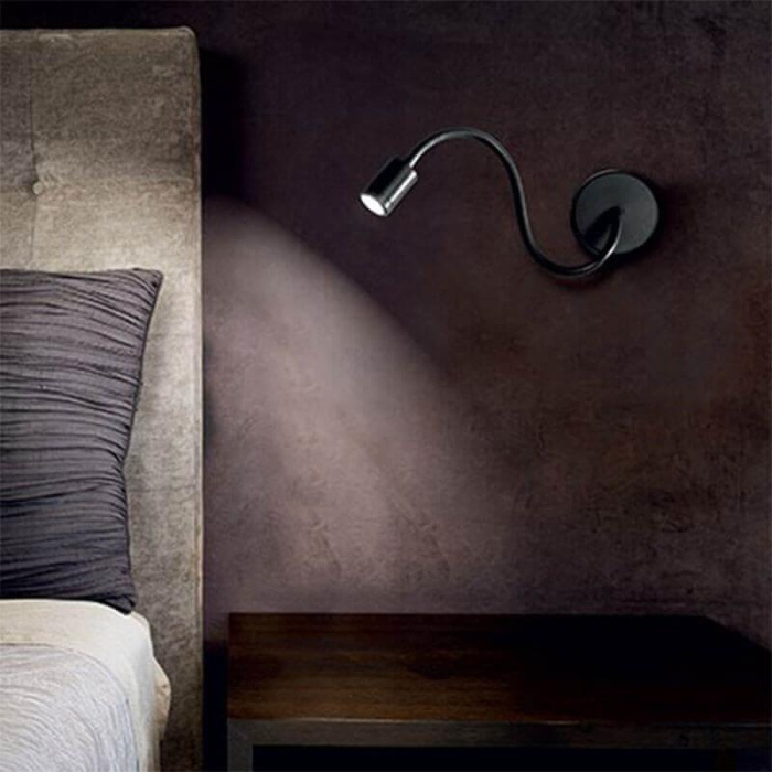 Светильник настенный Ideal Lux Focus-1 Ap Nero 097190