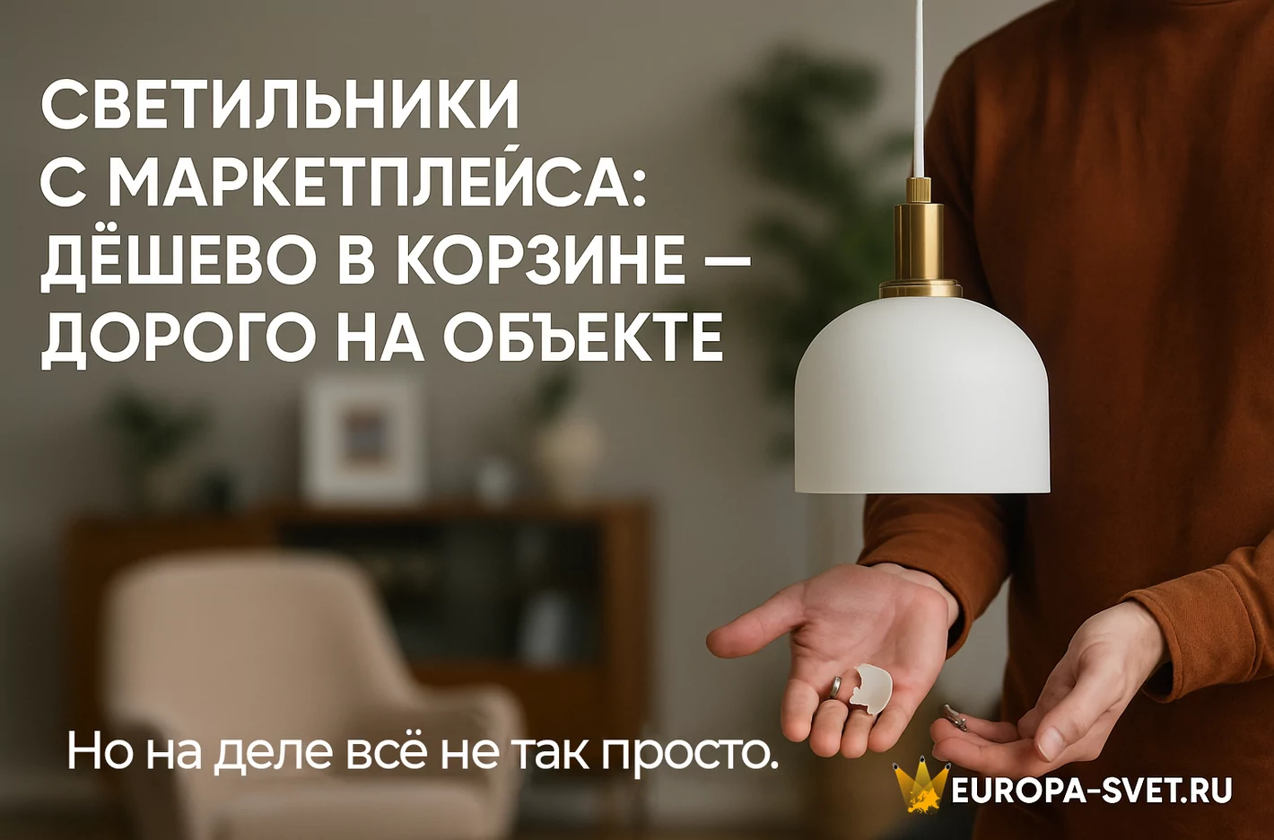 Светильники с маркетплейса: дёшево в корзине - дорого на объекте